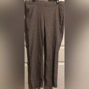 Rafaella Women’s Shepard Plaid Pull On Form Fitting Stretchy Dress Slacks Sz 16